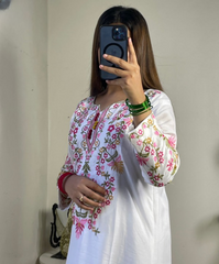 Long Embroidery shirt and flyper 2pc suit
