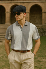 Old money Panel V collar Tshirt