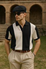 Old money Panel V collar Tshirt