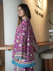 Digital printed cord set Good quality stitching Full suit overlock