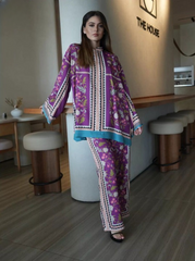 Digital printed cord set Good quality stitching Full suit overlock