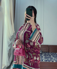 Digital printed cord set Good quality stitching Full suit overlock