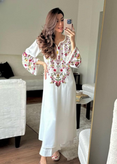 Long Embroidery shirt and flyper 2pc suit