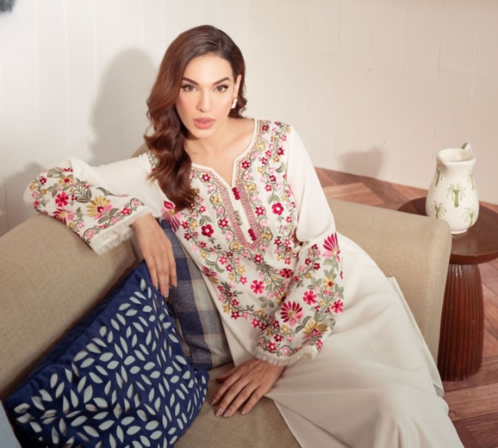 Long Embroidery shirt and flyper 2pc suit